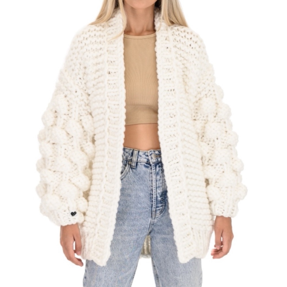 Mums handmade bubble sleeve sweater